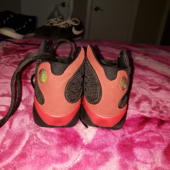 Red and black Jordans size 2 - Picture 3 of 4